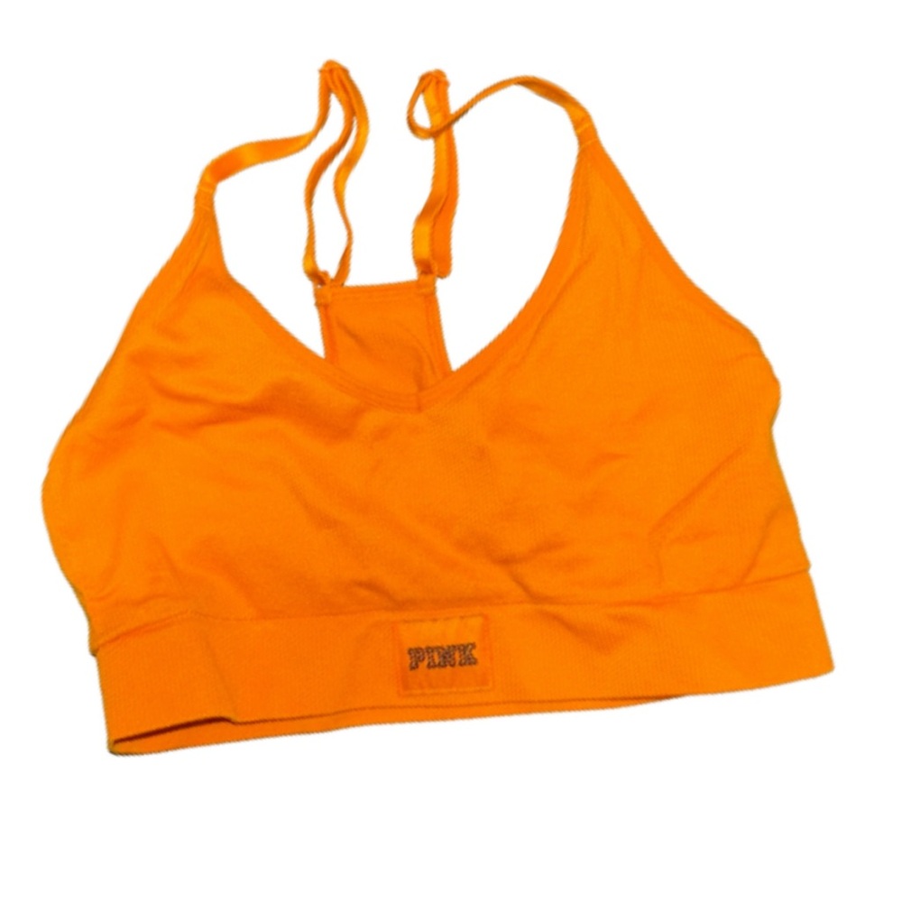 PINK Victoria's Secret Vibrant Orange Sports Bra